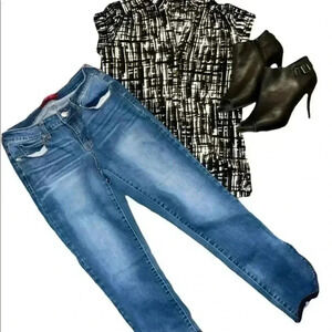 ALFANI Button Up. J-Lo Ankle Jeans. Madden Girl Peep Toe Ankle Boots - BUNDLE